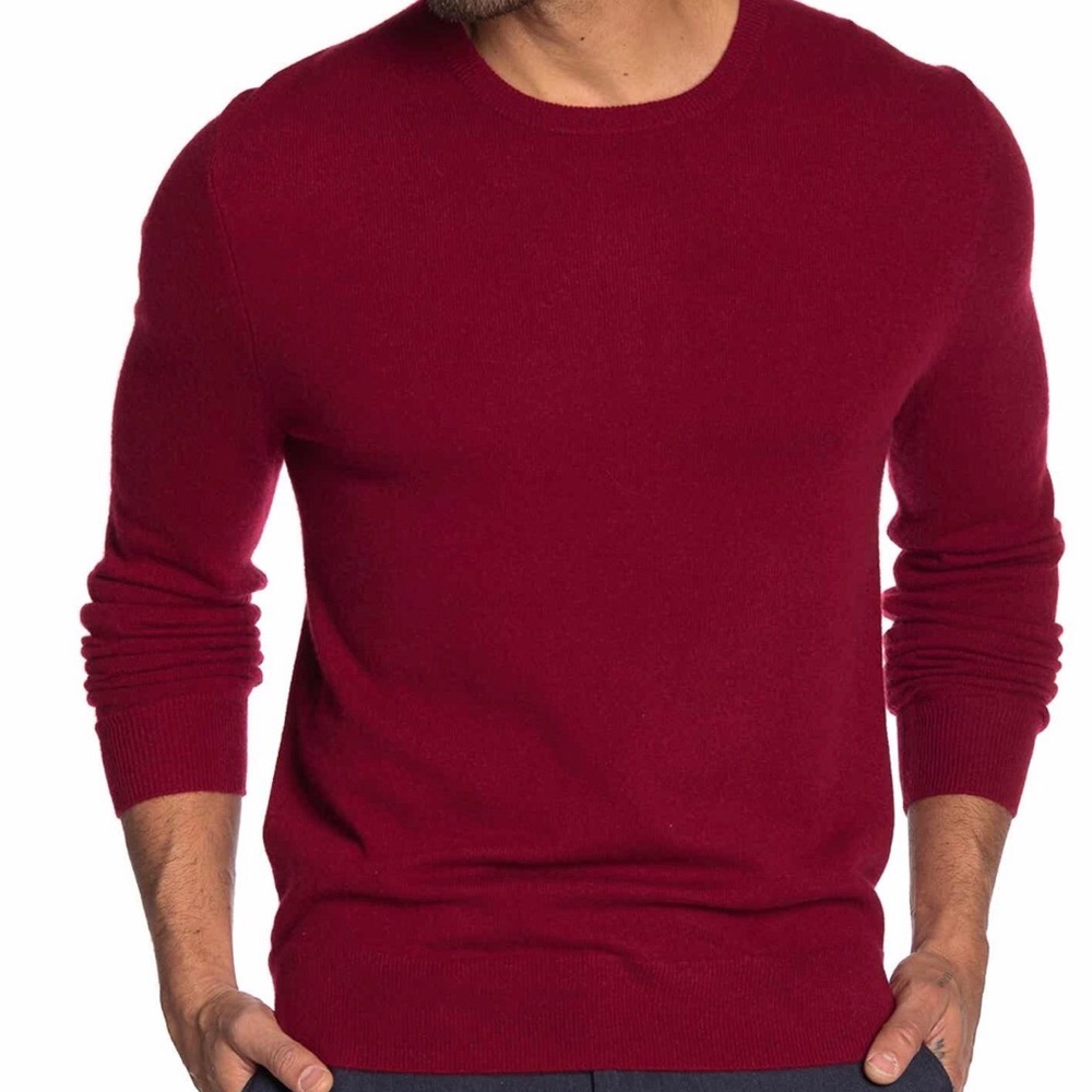 WALLIN & BROS Classic Crewneck Red Sweater Large
